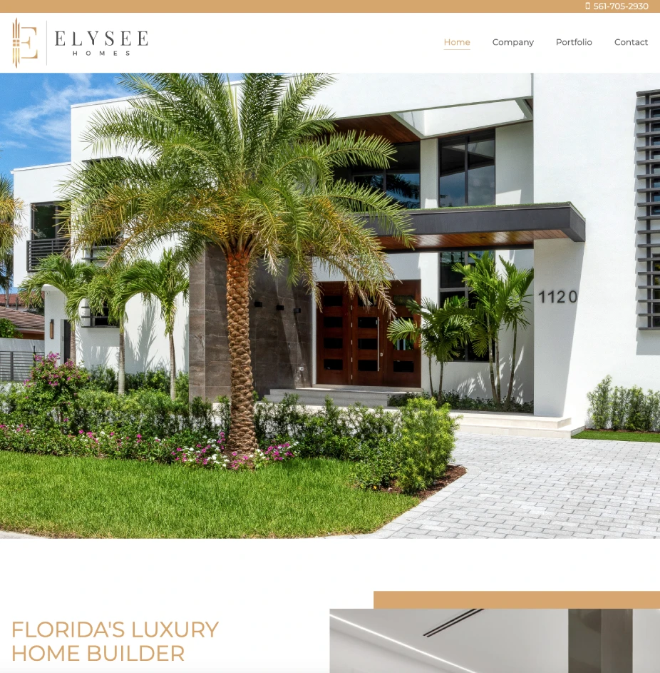 Elysee Homes Website